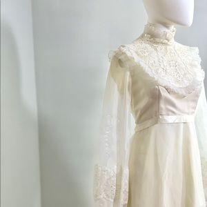 Vintage Ruffle up Princess Cut Bridal Originals Wedding Dress